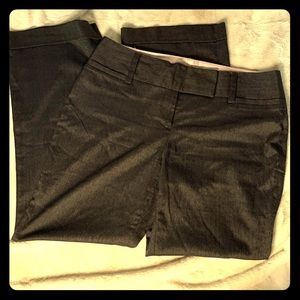 Brown micro plaid wide leg trousers